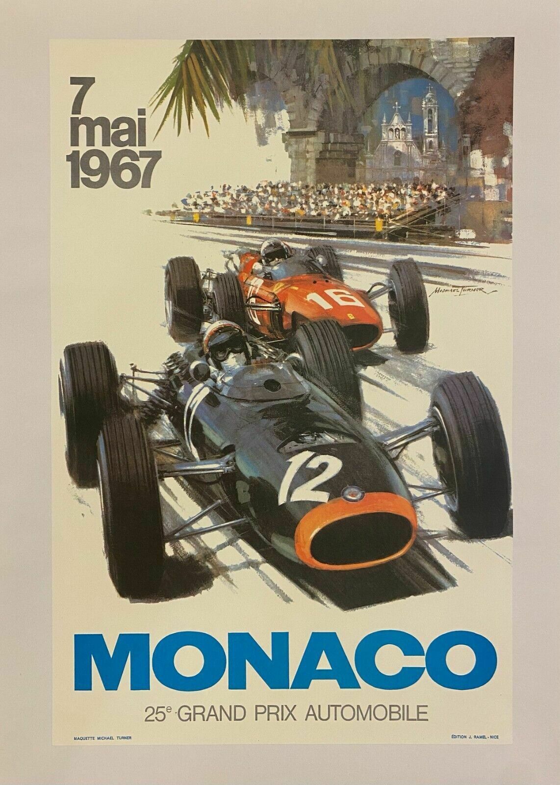 Michael Turner, 1967   Munich 67   Advertising Offset Poster Linen Backed