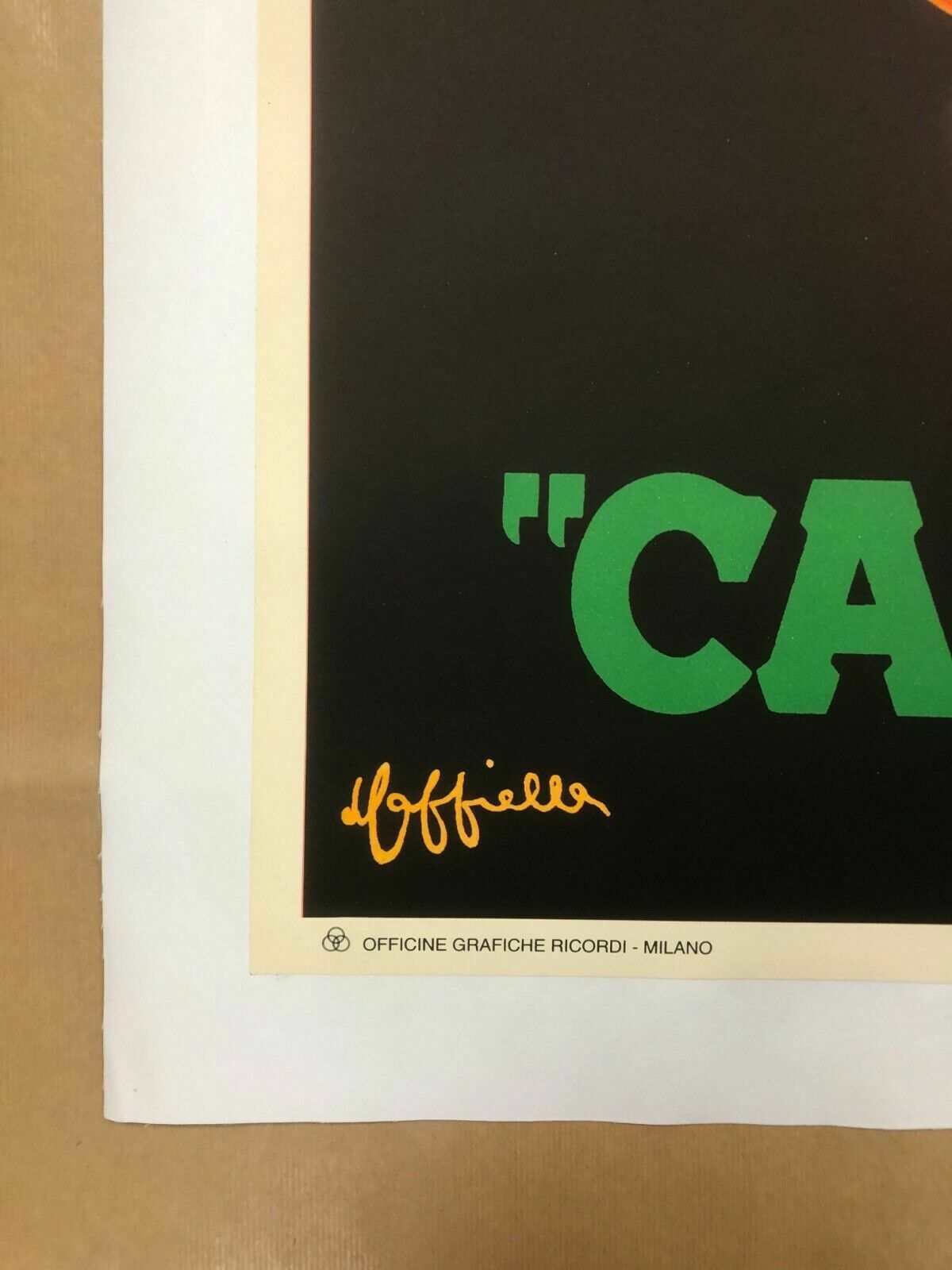 photo furniture Leonetto Cappiello, 1970s   Spiritello Campari   Vintage Affiche Linen Backed On Canvas