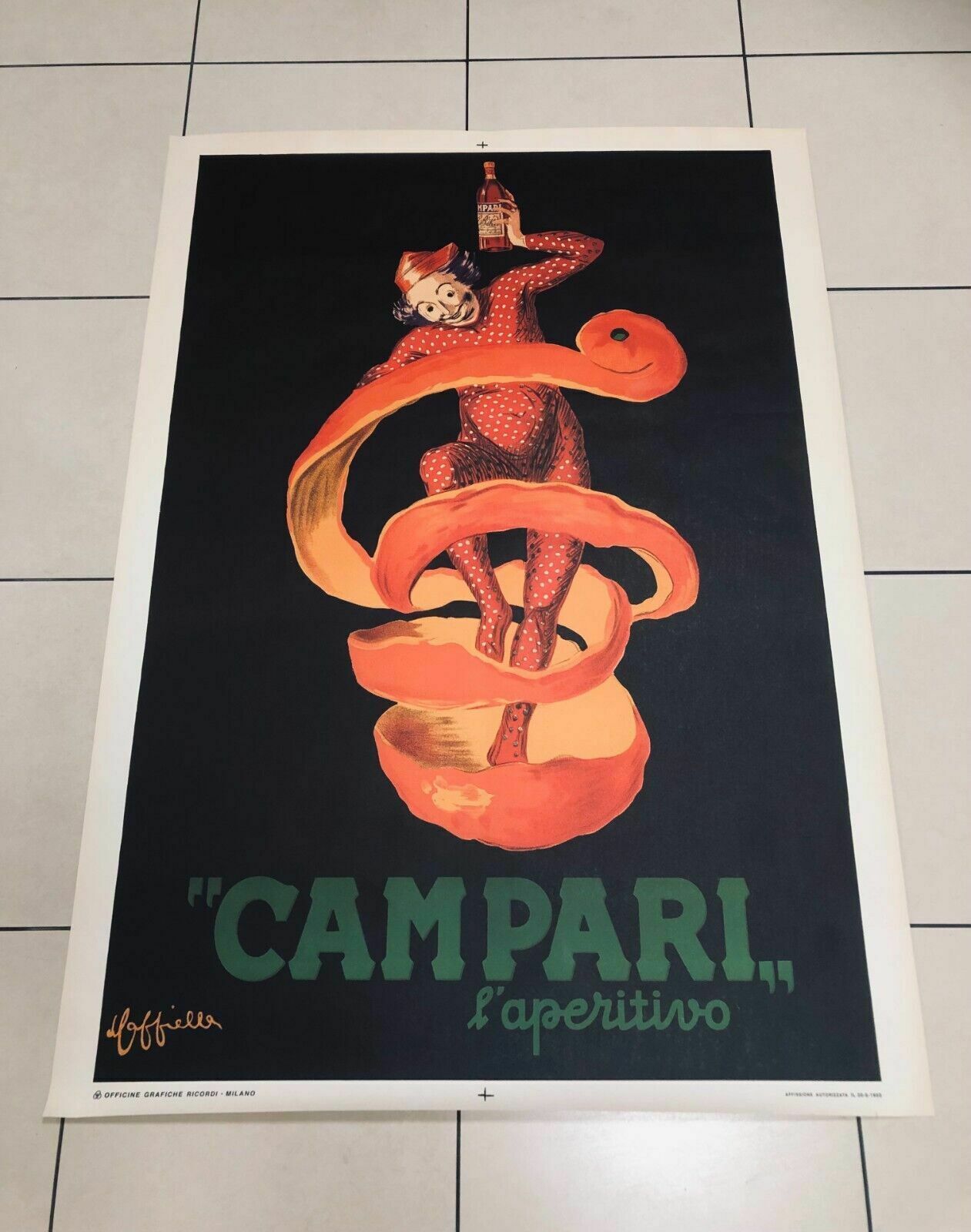 1100.0 Leonetto Cappiello, 1950s   Spiritello Campari   Original Affiche Cm 140 X 100 photo