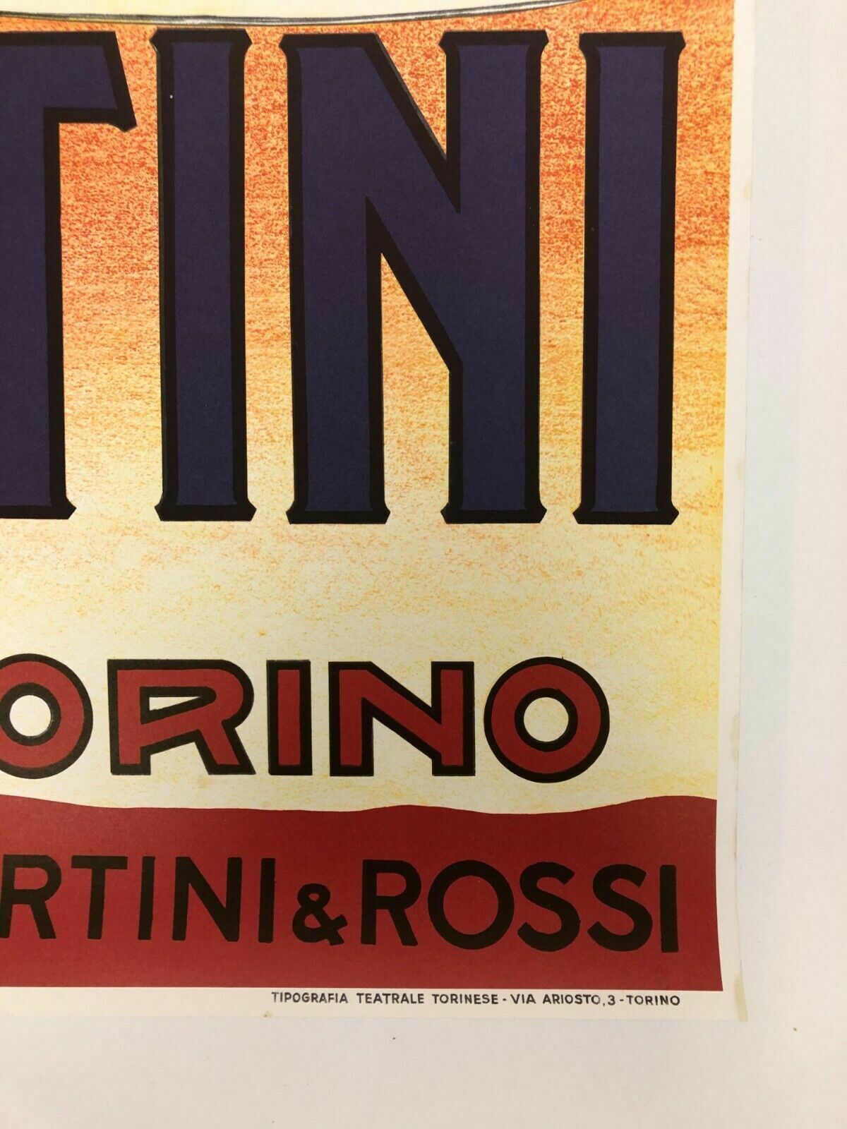 photo furniture Marcello Dudovich, Ca 70s   Martini & Rossi Original Vintage Affiche Linen Backed On Canvas