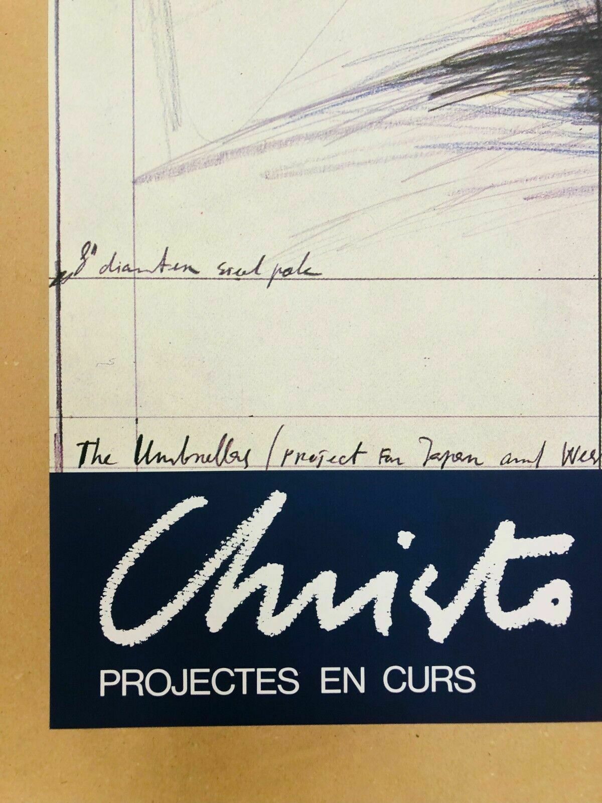 photo furniture Christo, 1986   The Umbrellas   Exhibition Poster Printed In Offset Lithography