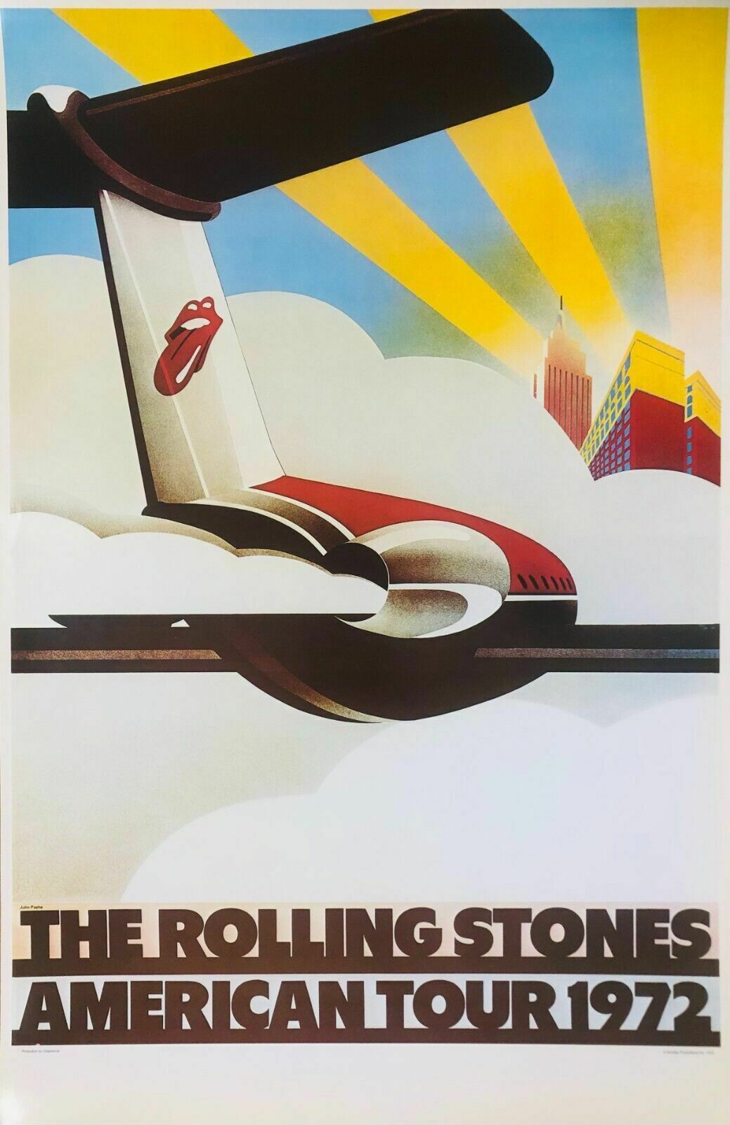 John Pasche, 1972   Rolling Stones American Tour   Exhibition Poster