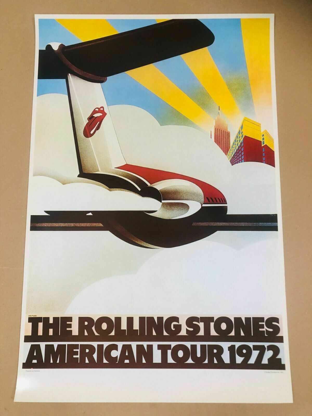 John Pasche, 1972   Rolling Stones American Tour   Exhibition Poster photo furniture