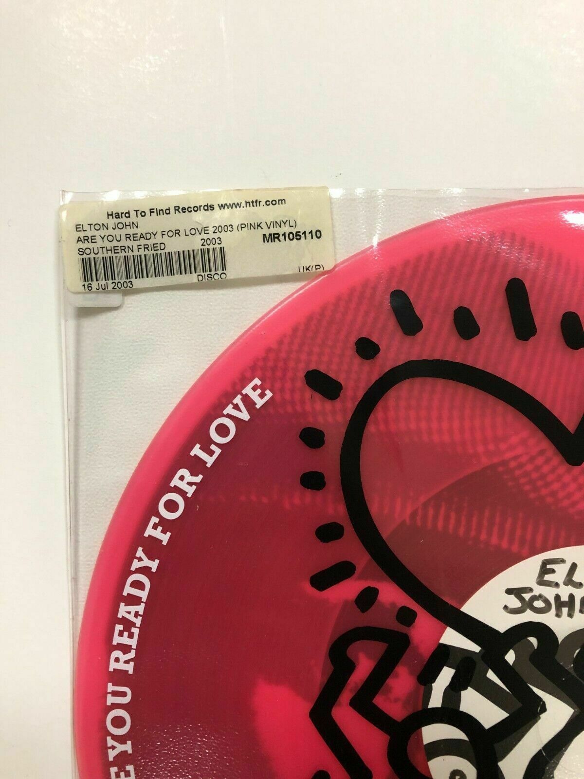 Keith Haring For Elton John "Are You Ready For Love"   Vynil, 12"   2003 photo vintage