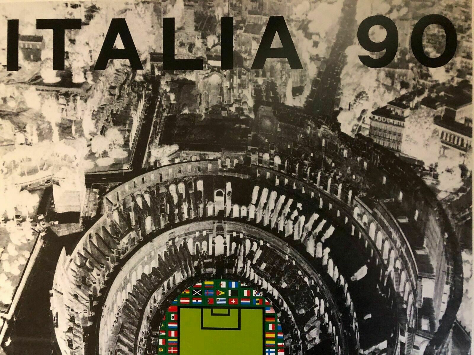 photo furniture Alberto Burri, 1990   Italia 90   Original Poster Printed In Offset Lithography