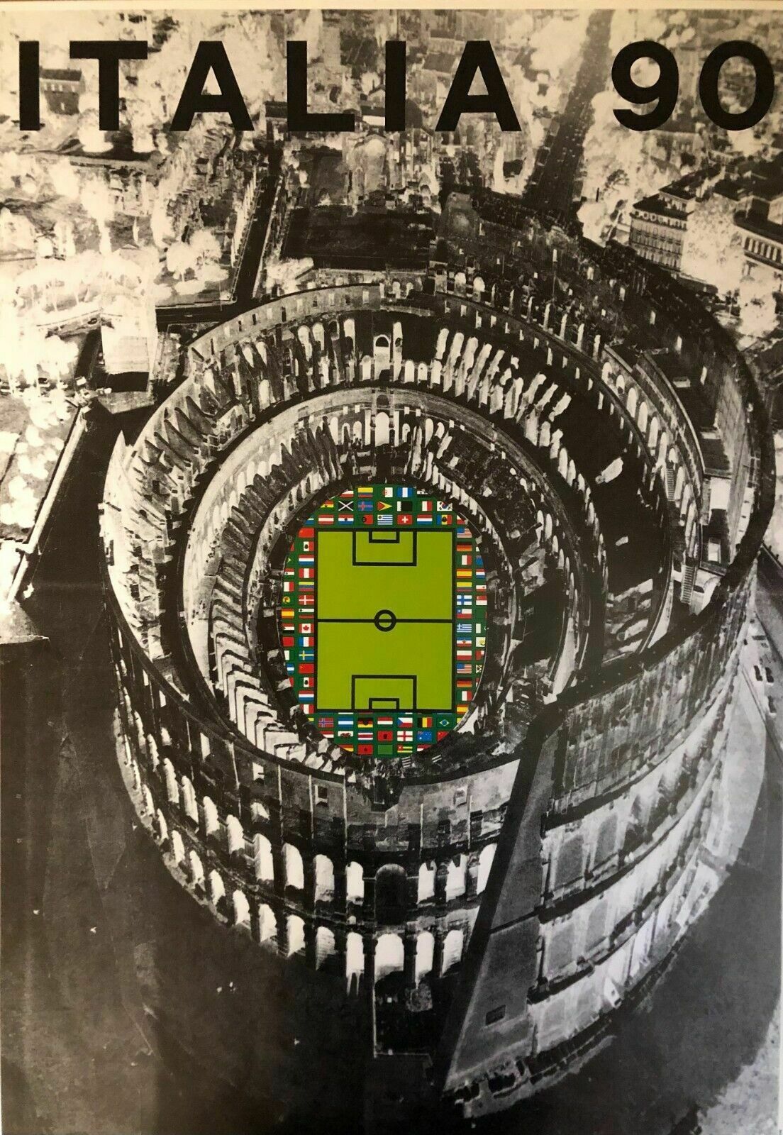 photo for sale Alberto Burri, 1990   Italia 90   Original Poster Printed In Offset Lithography