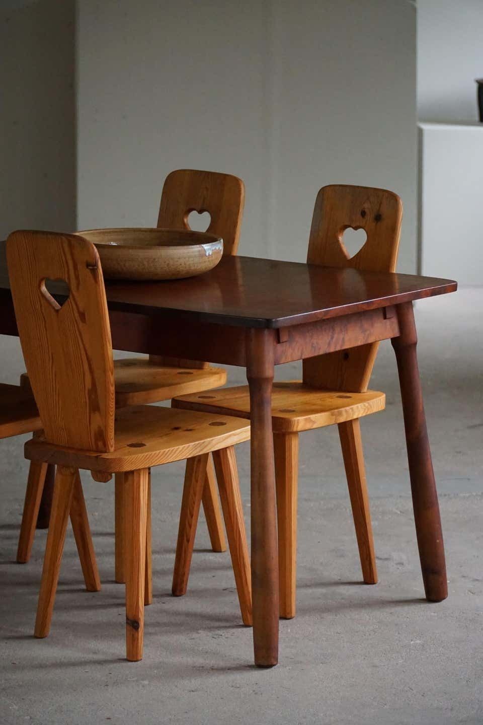 Scandinavian Modern, Table In Beech With Club Legs, Arnold Madsen, Made In 1940s photo Furniture