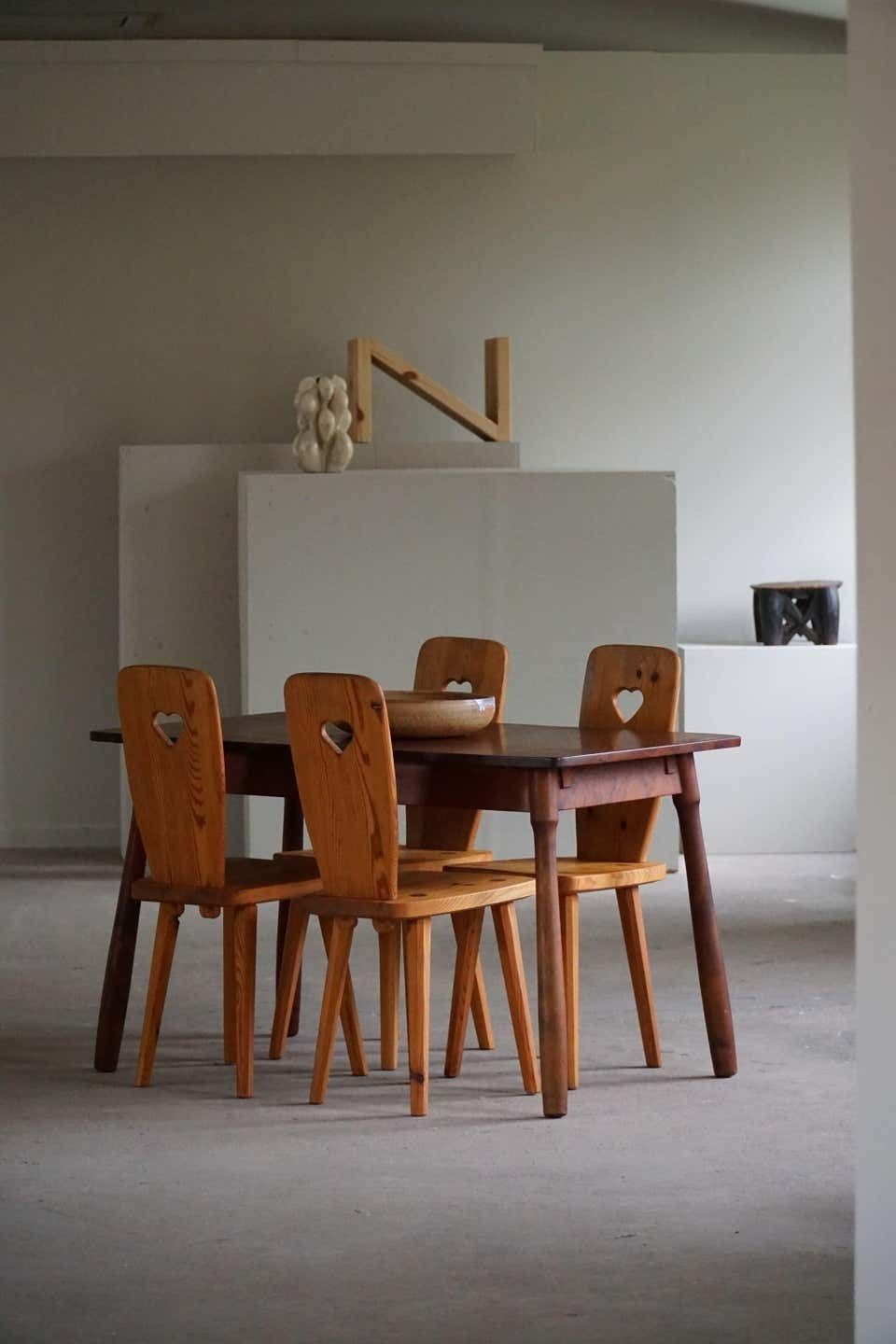 photo for sale Scandinavian Modern, Table In Beech With Club Legs, Arnold Madsen, Made In 1940s