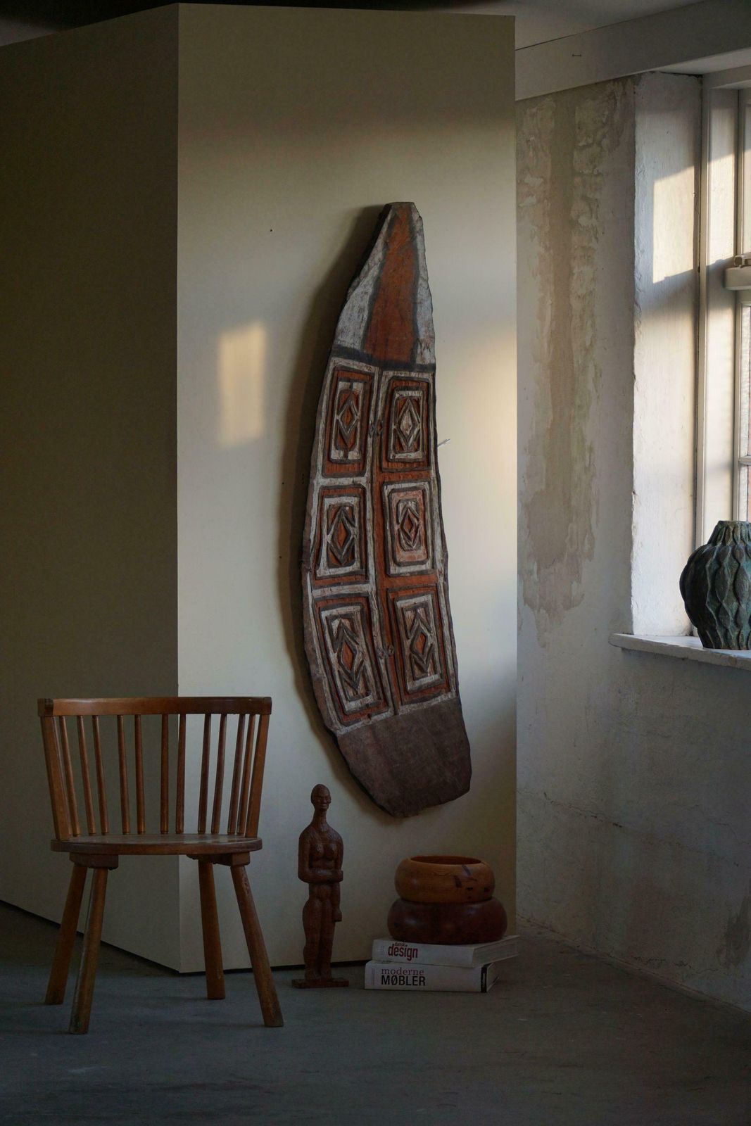 Oceanic Vintage Shield, Tribal Wall Art, Papua New Guinea, Late 19th Century photo furniture
