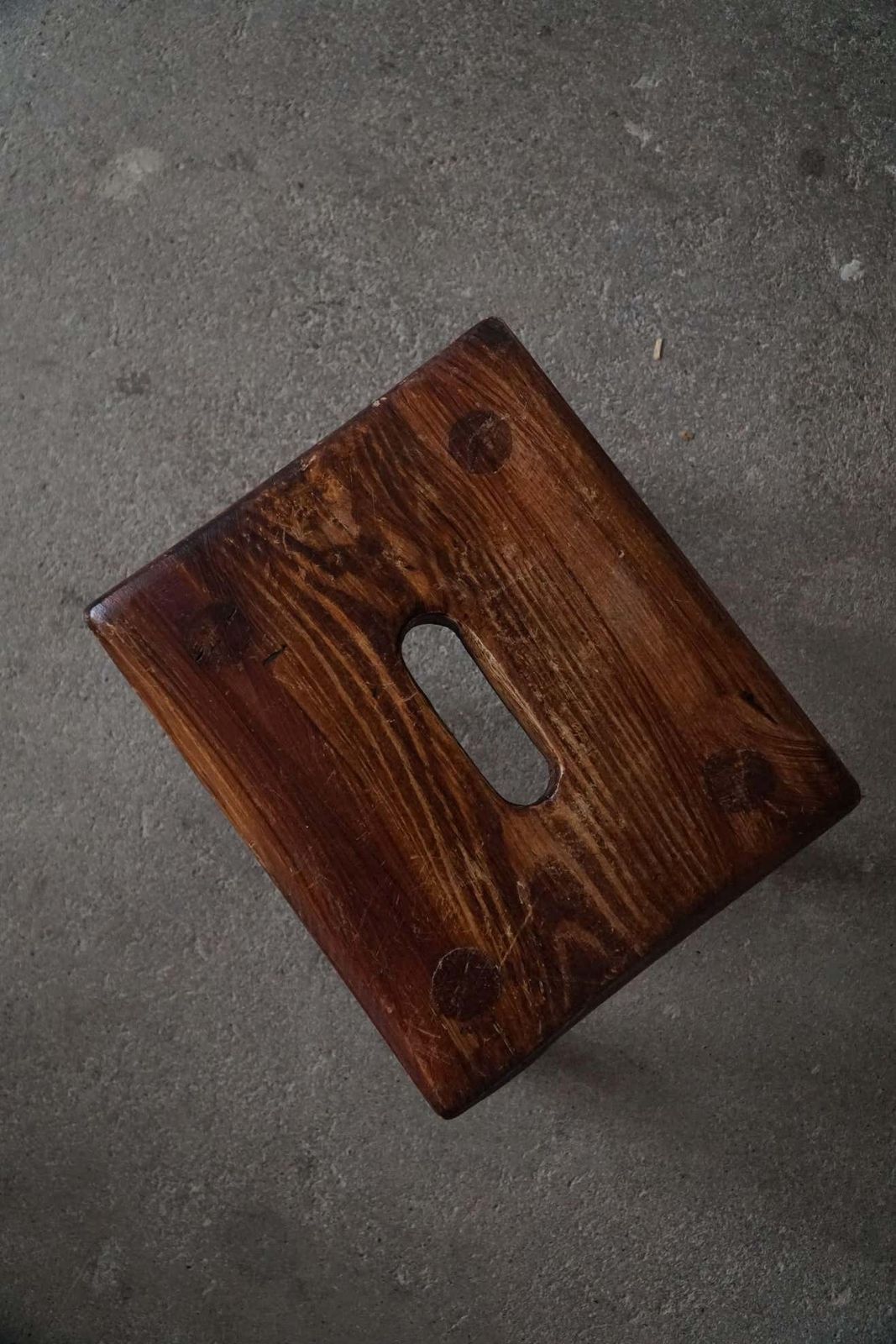 Wabi Sabi Stool In Solid Pine, Handcrafted By A Danish Cabinetmaker, 1960s photo vinterior
