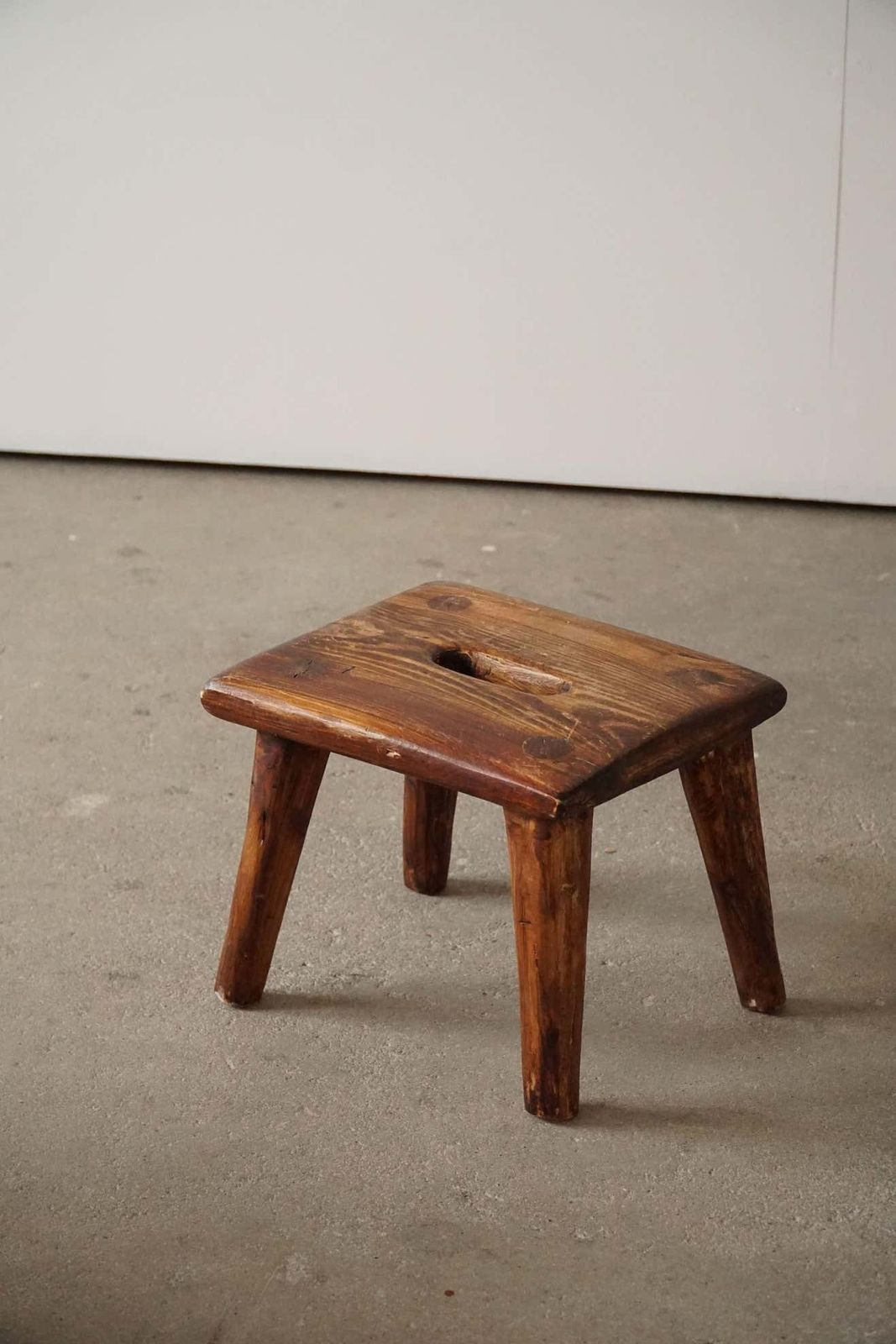 Wabi Sabi Stool In Solid Pine, Handcrafted By A Danish Cabinetmaker, 1960s photo buy