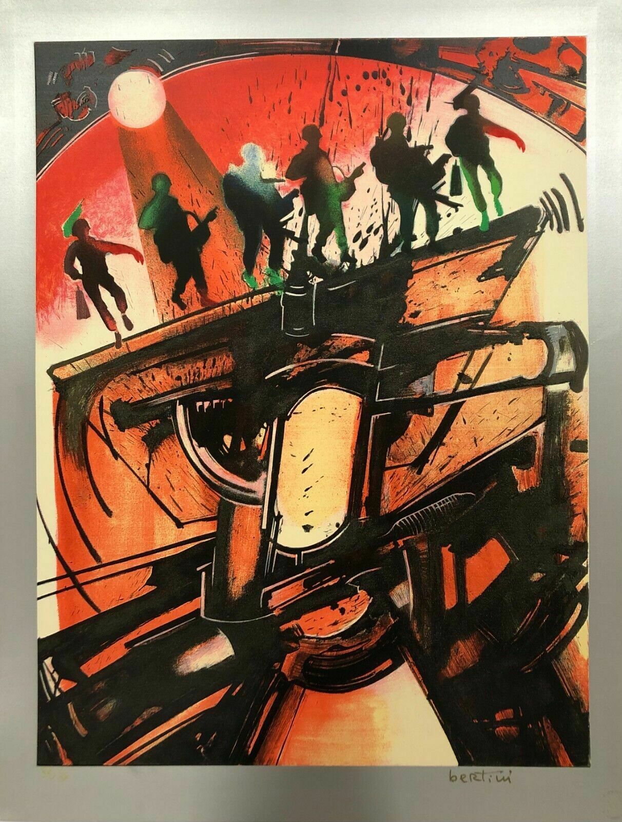 Gianni Bertini 2003  The Victims Of Mercury  Screen Printing On Cardboard