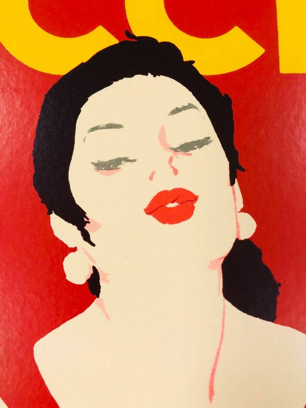 Art Jeanne Grignani, 80s   Necchi (Red)   Original Affiche Linen Backed On Canvas photo