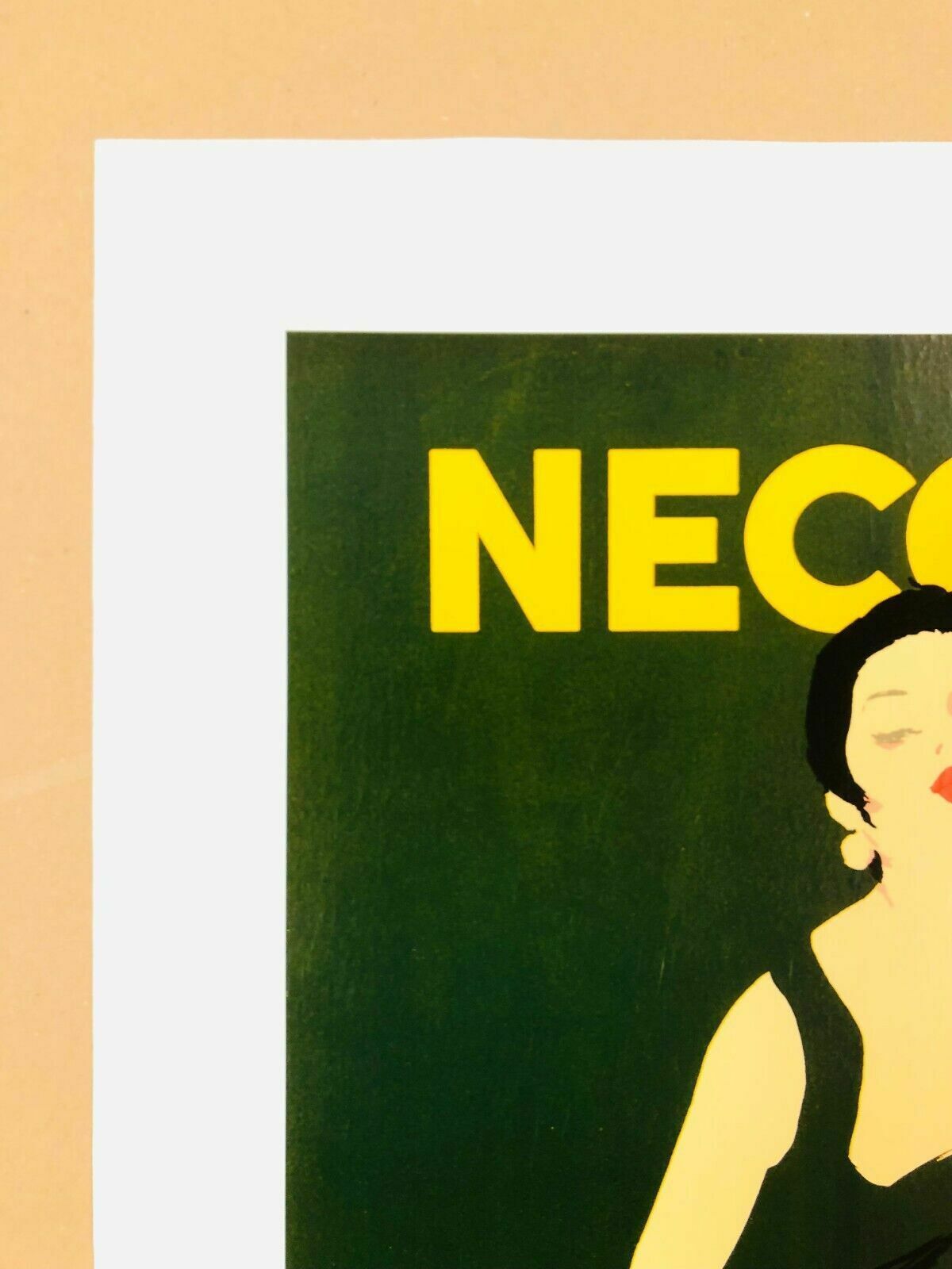 Jeanne Grignani, 80s Necchi (Green)  Original Affiche Linen Backed On Canvas photo Art