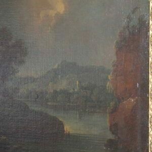 photo vinterior Important Flemish Oil Painting On Canvas From The 1750s !! With Storm And Fire.