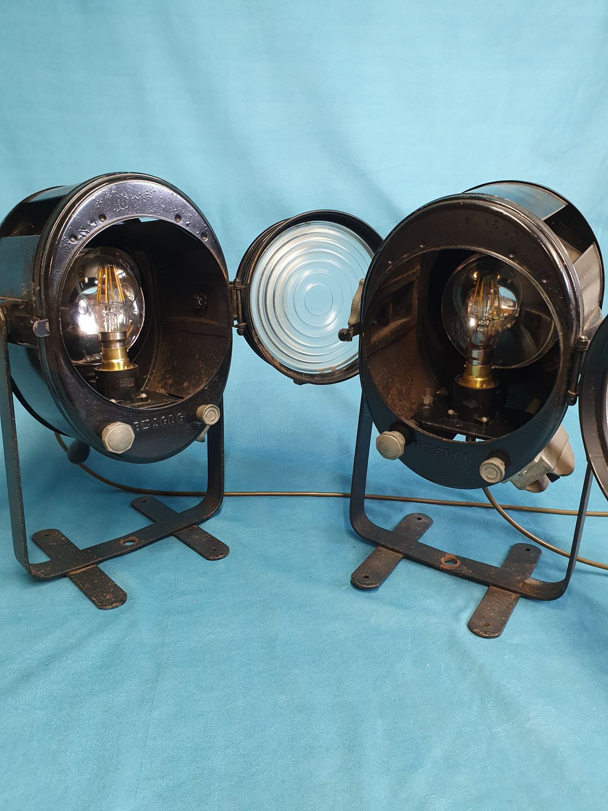 Pair Of Early 20th Century French Theatre Spotlights photo buy