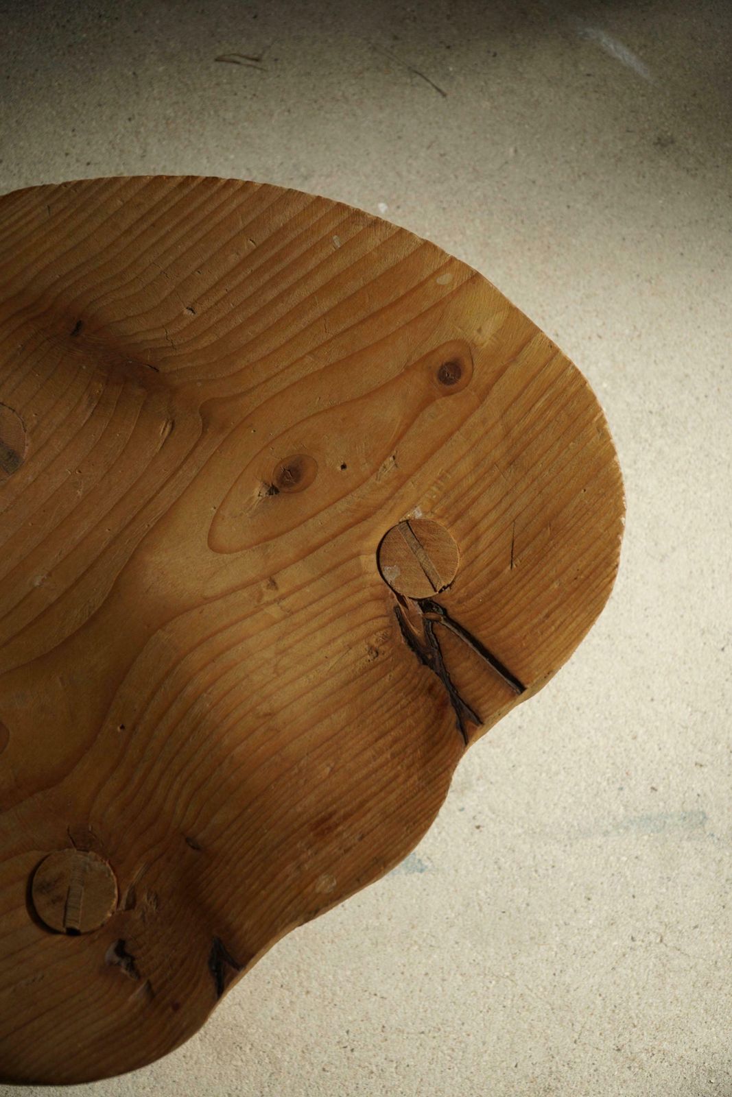 Tripod Stool In Solid Pine Wood, By Swedish Cabinetmaker, Mid Century, Ca 1960s photo for sale