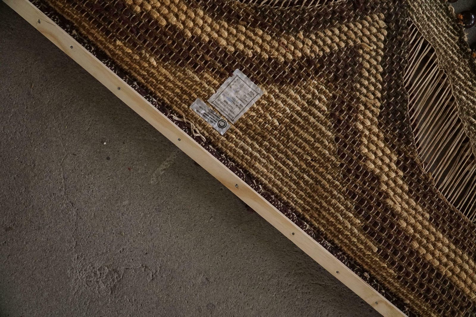 Handmade Bohemian Vintage Rug In Jute, Made In India, Late 20th Century photo vintage