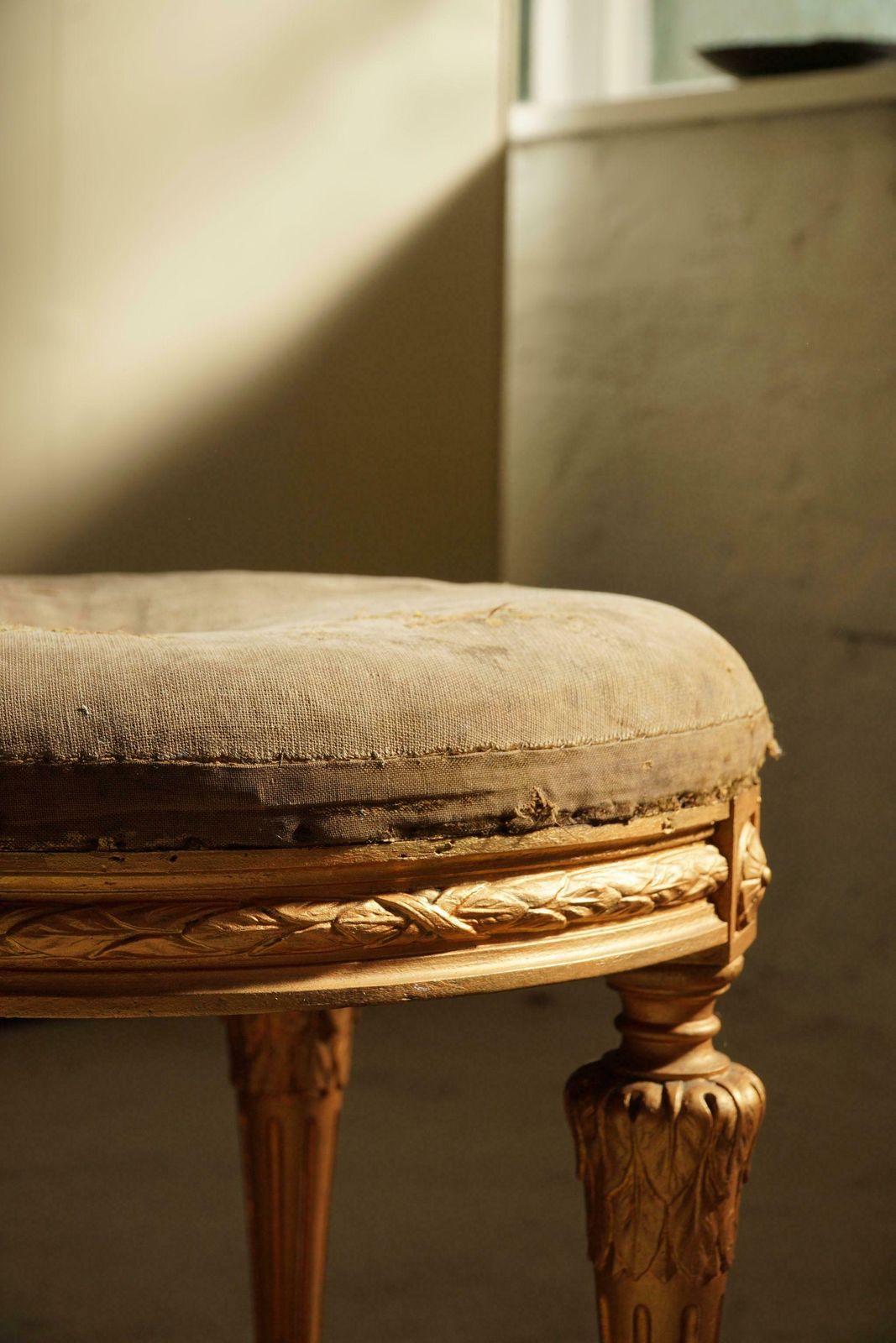 photo for sale Gustavian Antique, Round Stool, Swedish Cabinetmaker, Late 18th Century
