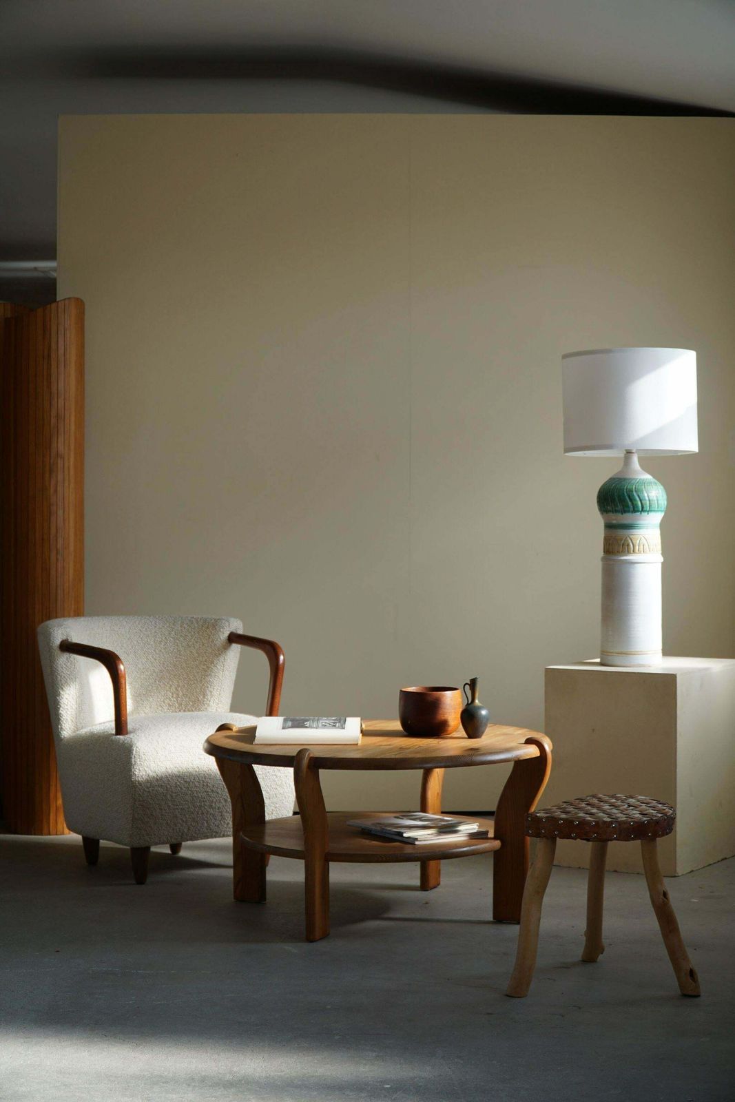 Danish Modern Decorative Ceramic Floor Lamp, Made In 1970s photo furniture