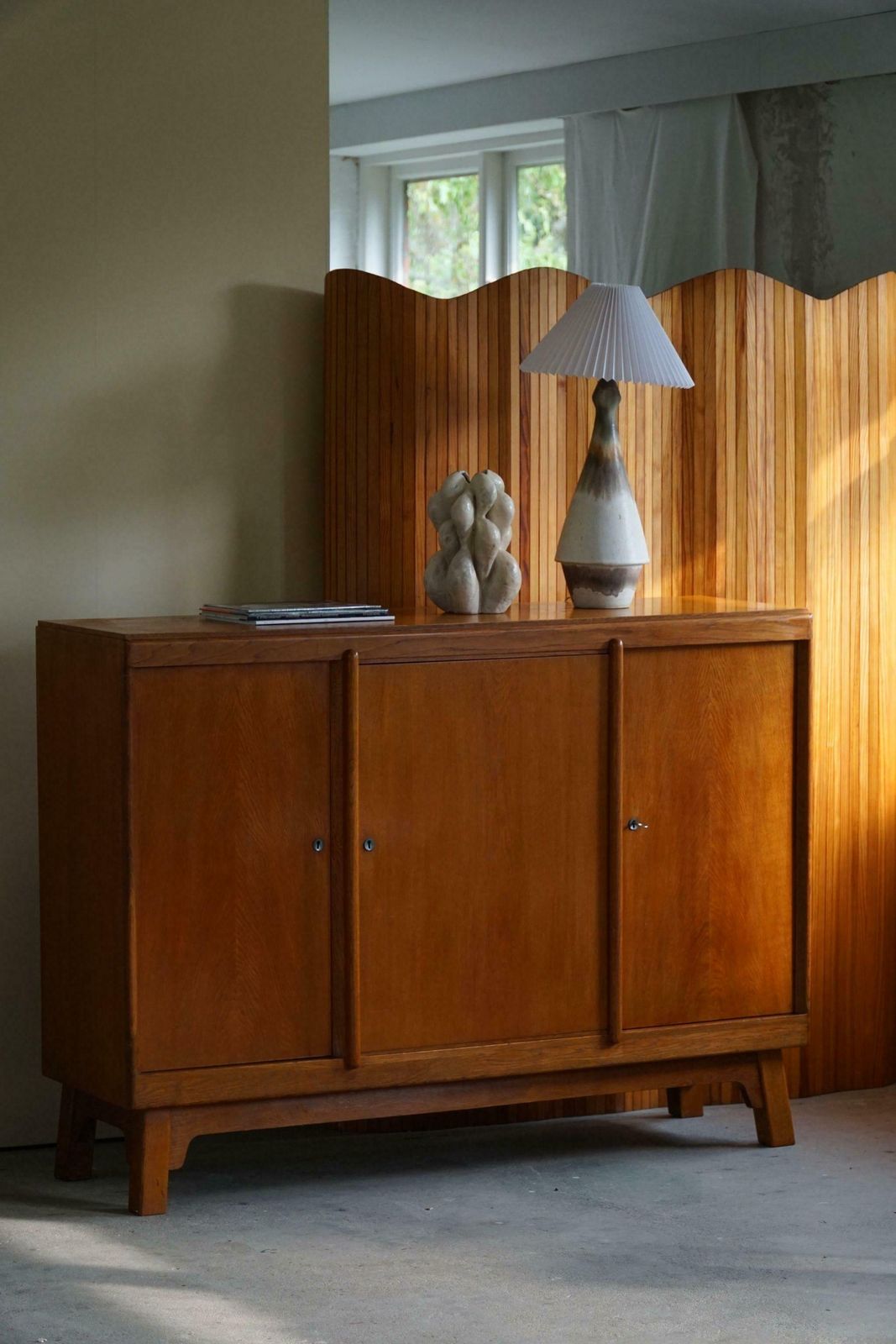 Mid Century Cabinet / Sideboard In Teak & Oak, Danish Cabinetmaker, 1960s photo Furniture
