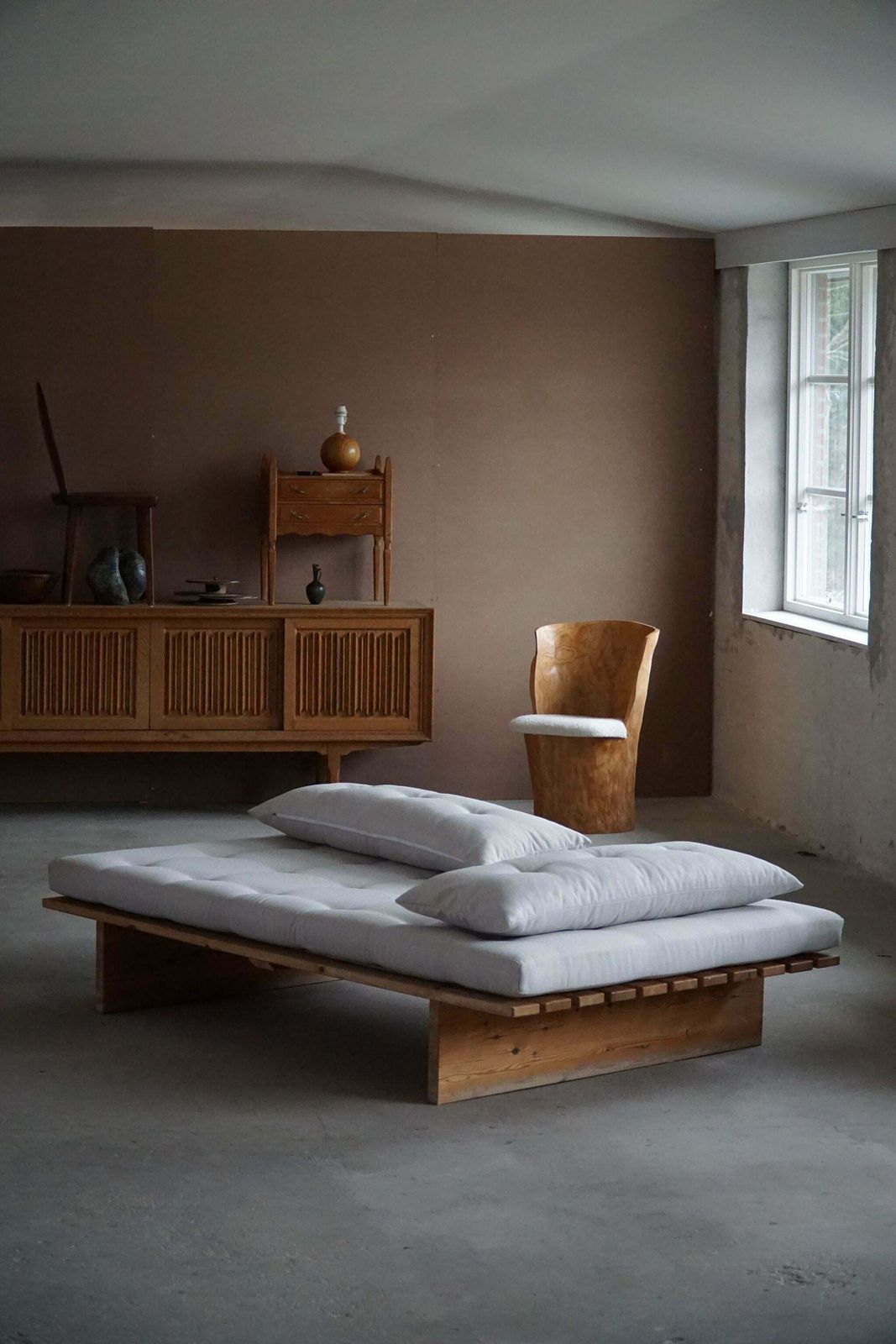 Danish Modern Daybed, Reupholstered, Made In Pine, By Nyt I Bo, 1970s photo for sale