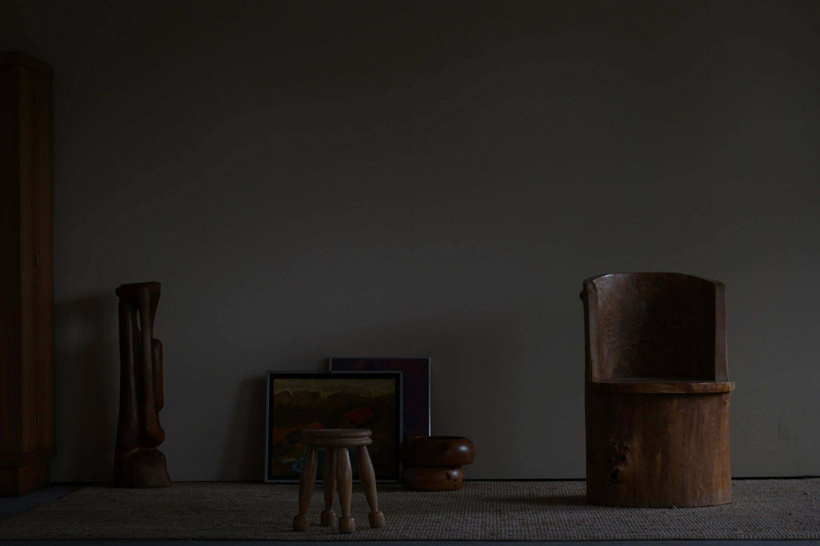 Mid Century Sculptural Brutalist Swedish Stump Chair In Solid Pine photo furniture