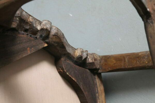 1222.0 Ancient Genoa Armchair Louis XIV End Of 600. Italy Solid Walnut. photo