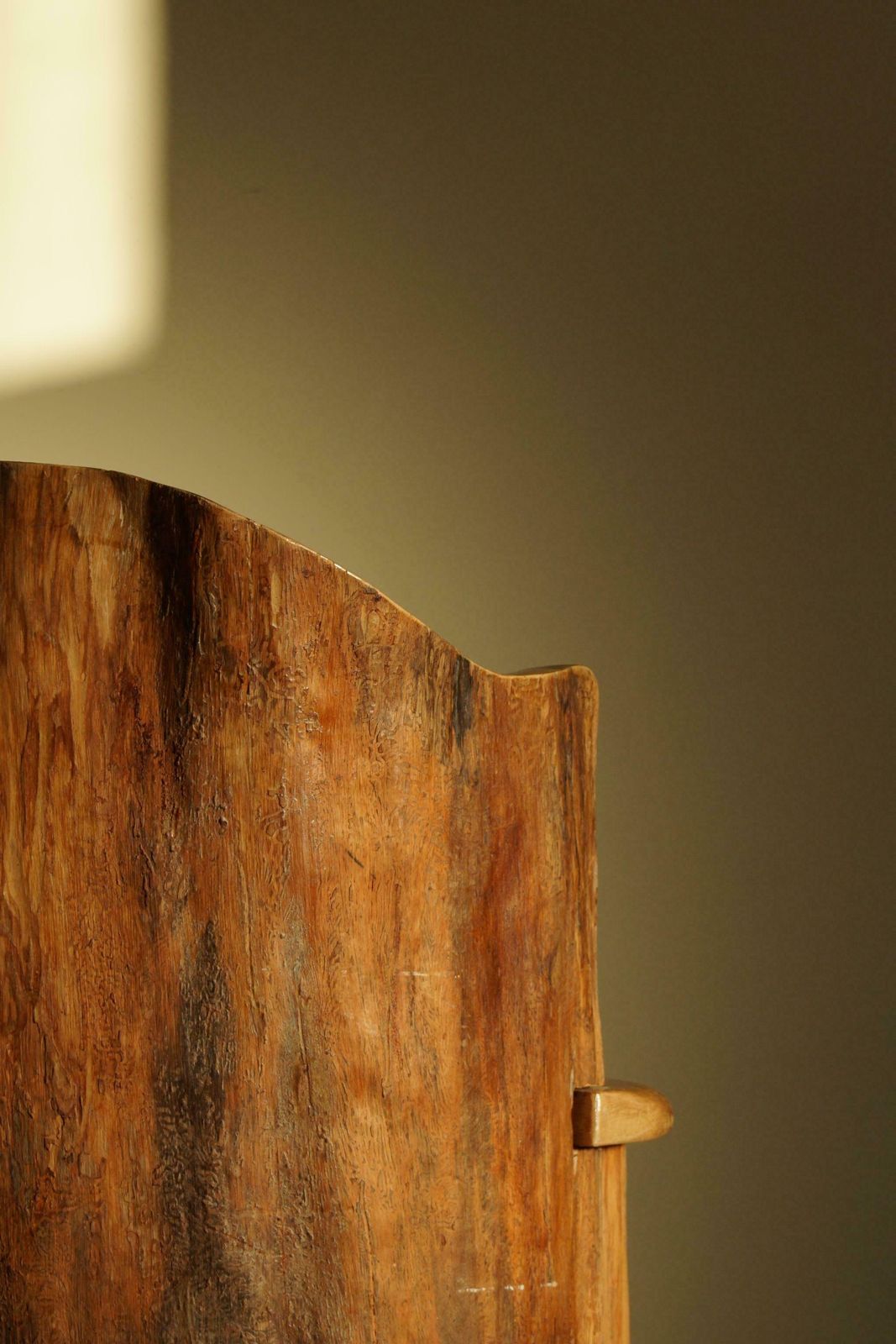 Sculptural Carved Wabi Sabi Brutalist Stump Chair In Solid Pine, Swedish, 1968 photo vintage