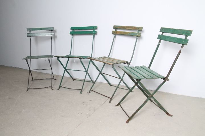 Group Of Four Original 50s Vintage Modern Antique Bistro Chairs