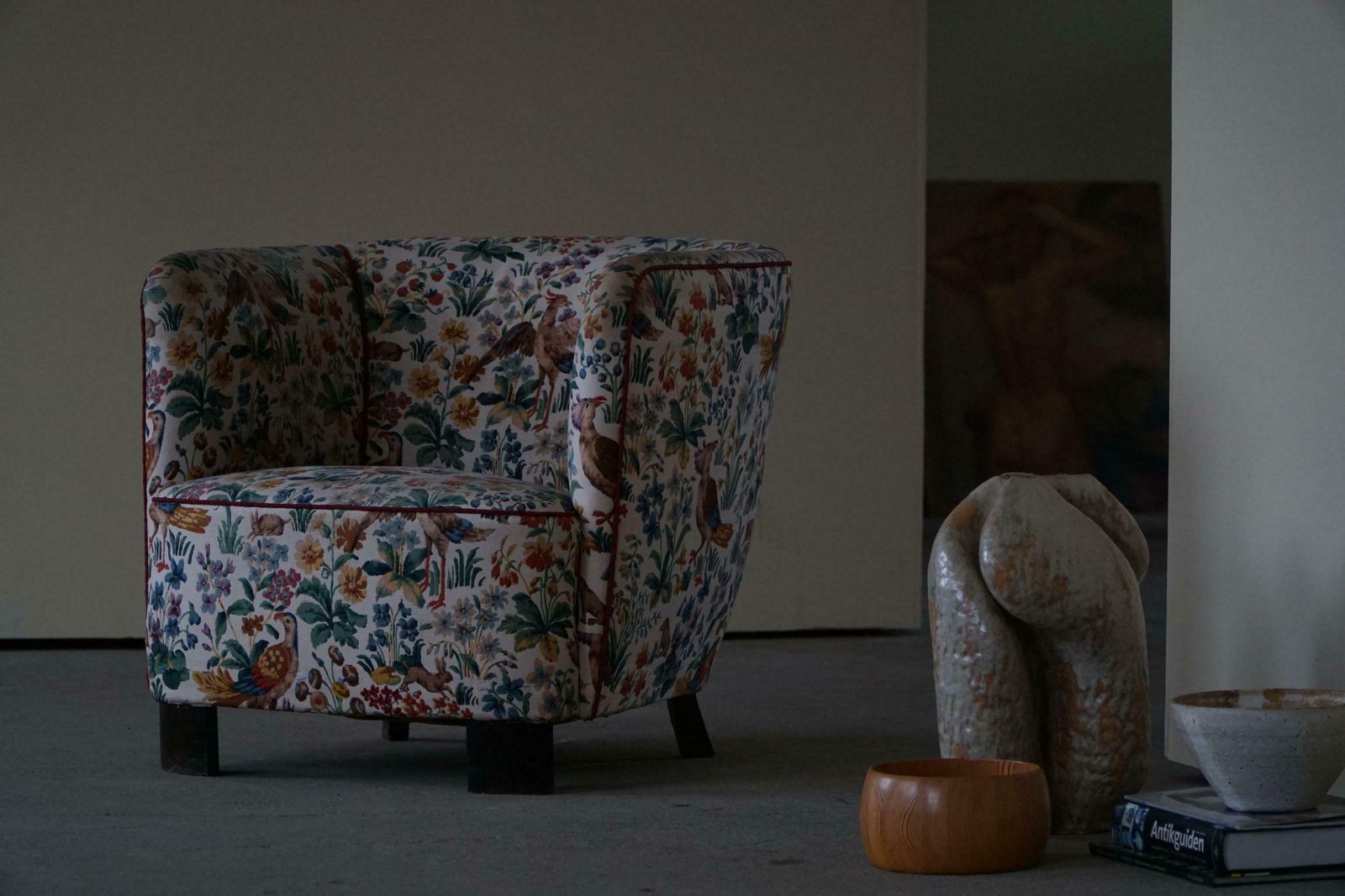 photo for sale Danish Mid Century   Pair Of Curved Club Chairs   Viggo Boesen Style   1940s £6,413.60per Set