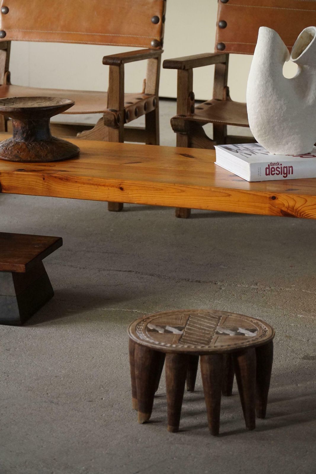 Hand Carved "Nupe Tribe" Stool With 10 Legs, Wabi Sabi, Made In Nigeria, 1950s photo for sale