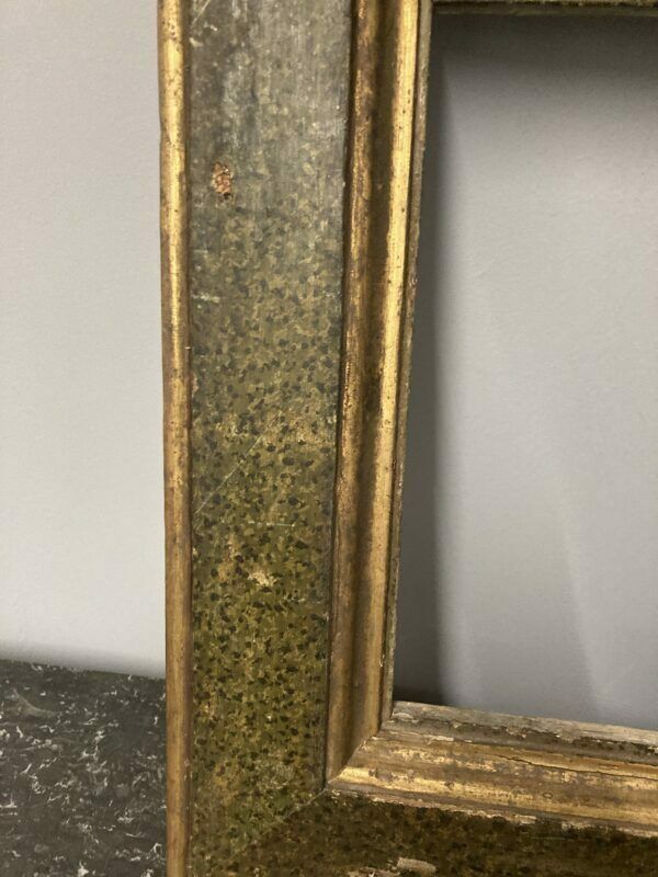 photo for sale Ancient Splendid Wooden Frame Painted In Faux Marble From The 17th Century.