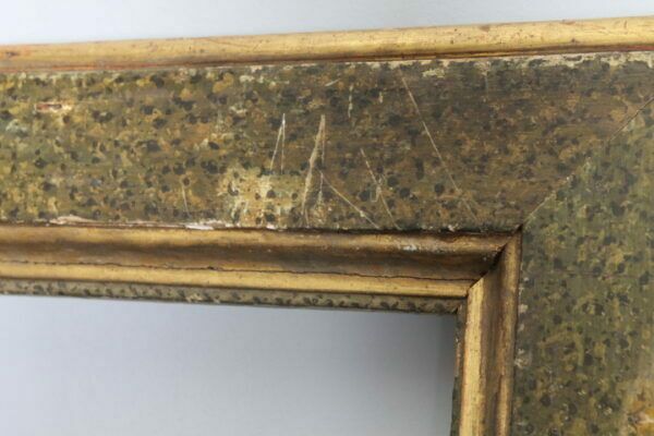 535.6 Ancient Splendid Wooden Frame Painted In Faux Marble From The 17th Century. photo