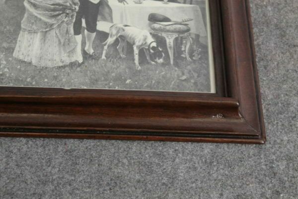 Ancient French Print Depicting A Bucolic Scene From The 19th Century, Signed At The Bottom. photo vinterior