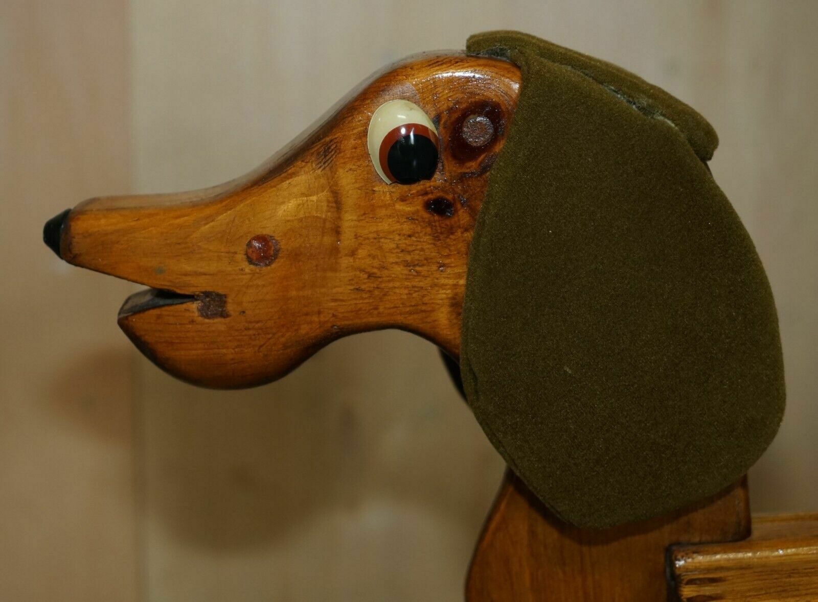 Stunning Hand Made Circa 1930 Childrens Rocking Horse Of A Dachshund Sausage Dog photo 675.0