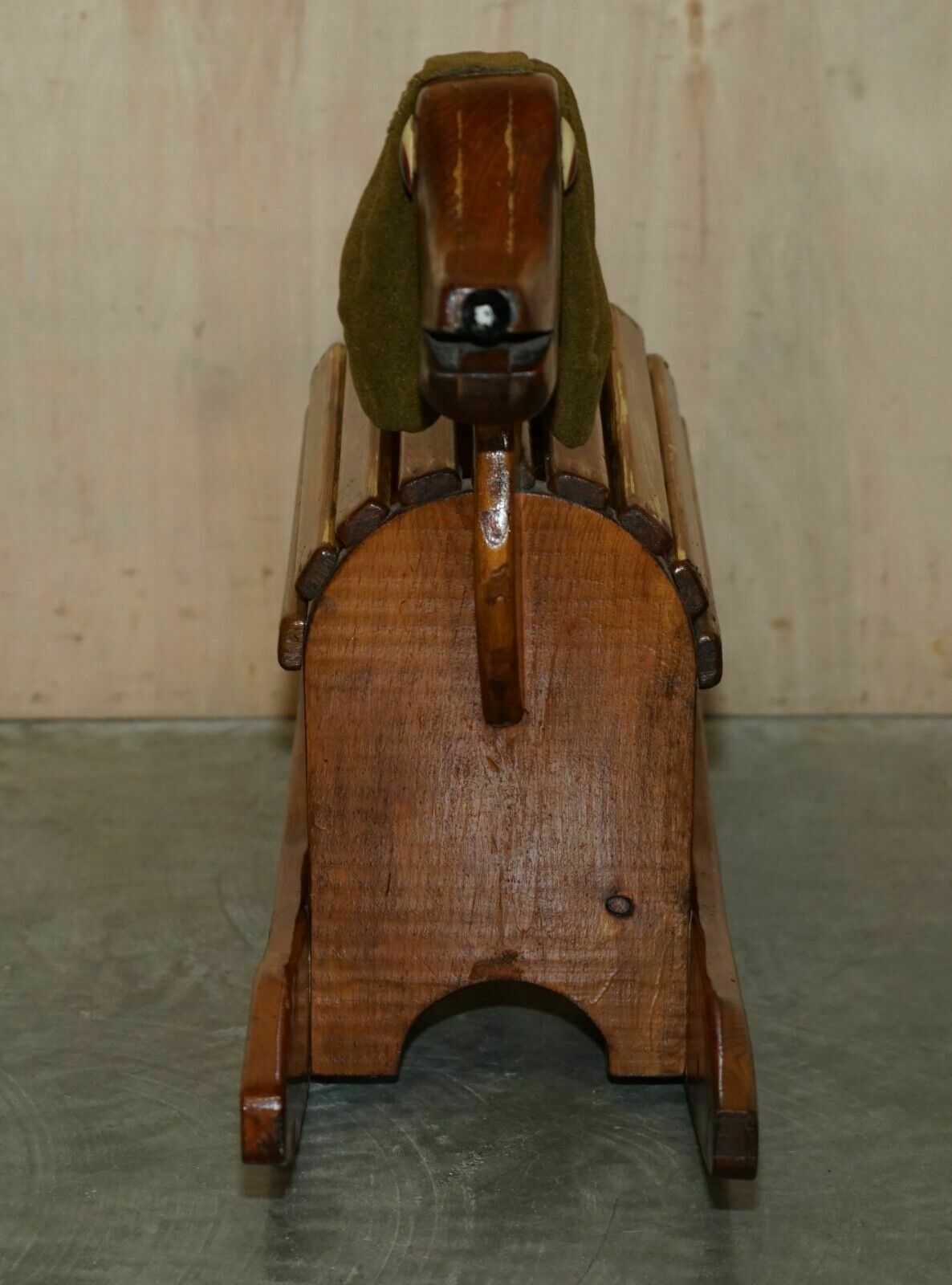 photo buy Stunning Hand Made Circa 1930 Childrens Rocking Horse Of A Dachshund Sausage Dog