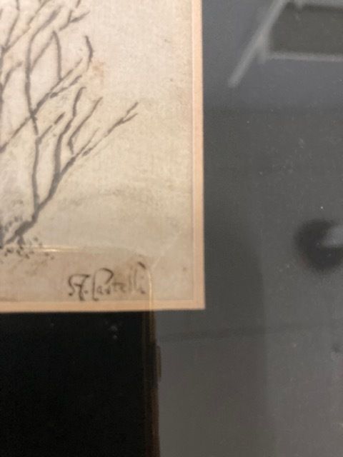Ancient Painting From The End Of The 19th Century By Alessandro Castelli, House With Snow, Signed. photo buy