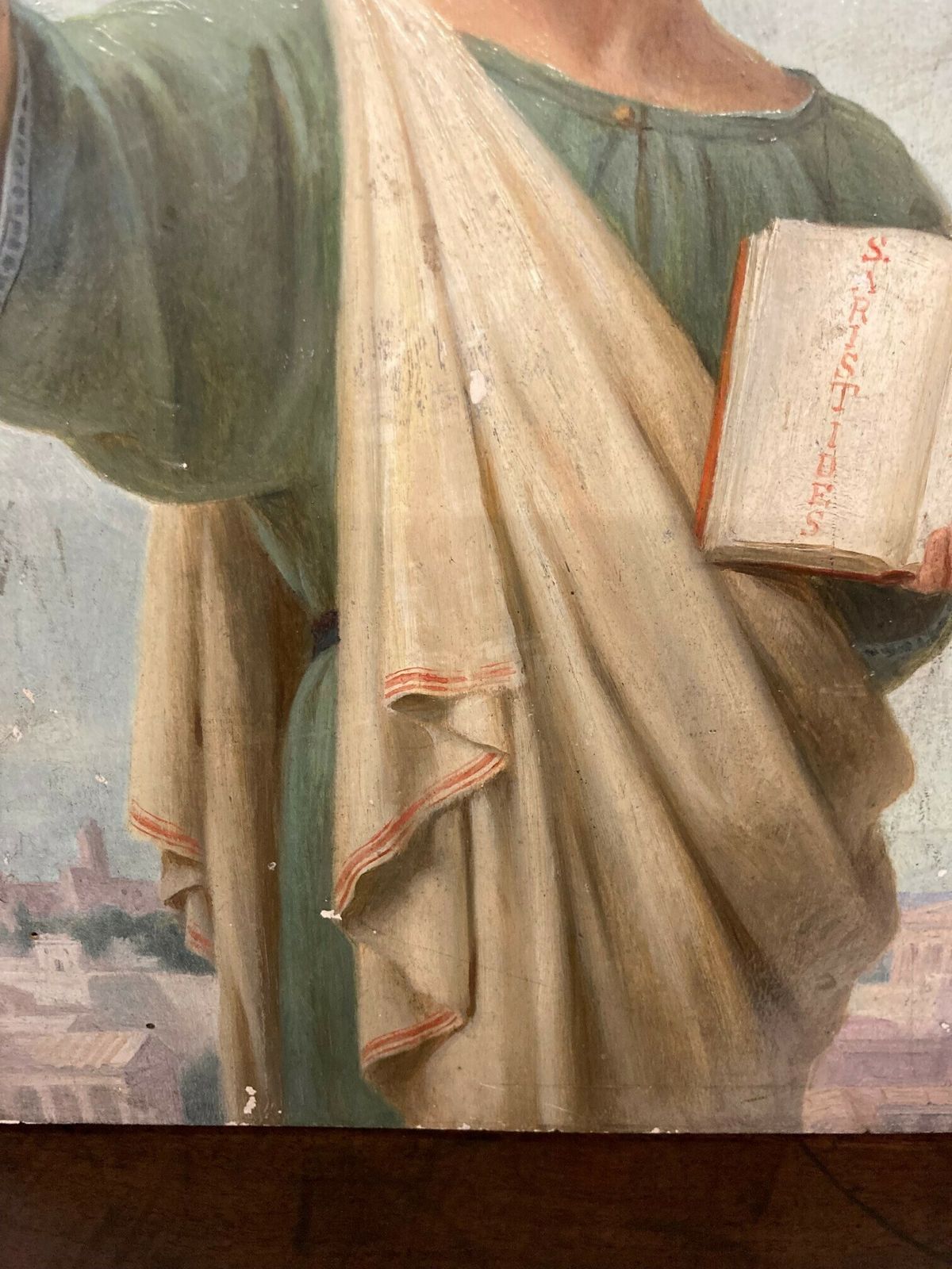 Ancient Icon Painting Of St  Aristide From The 18th Century Italian School photo 998.4