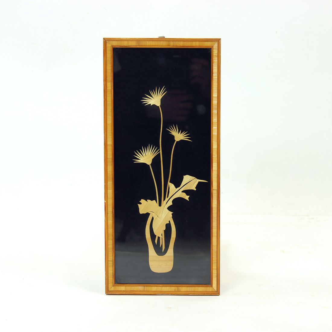 Mid Century Wall Art Piece In Straw, Czechoslovakia 1960s