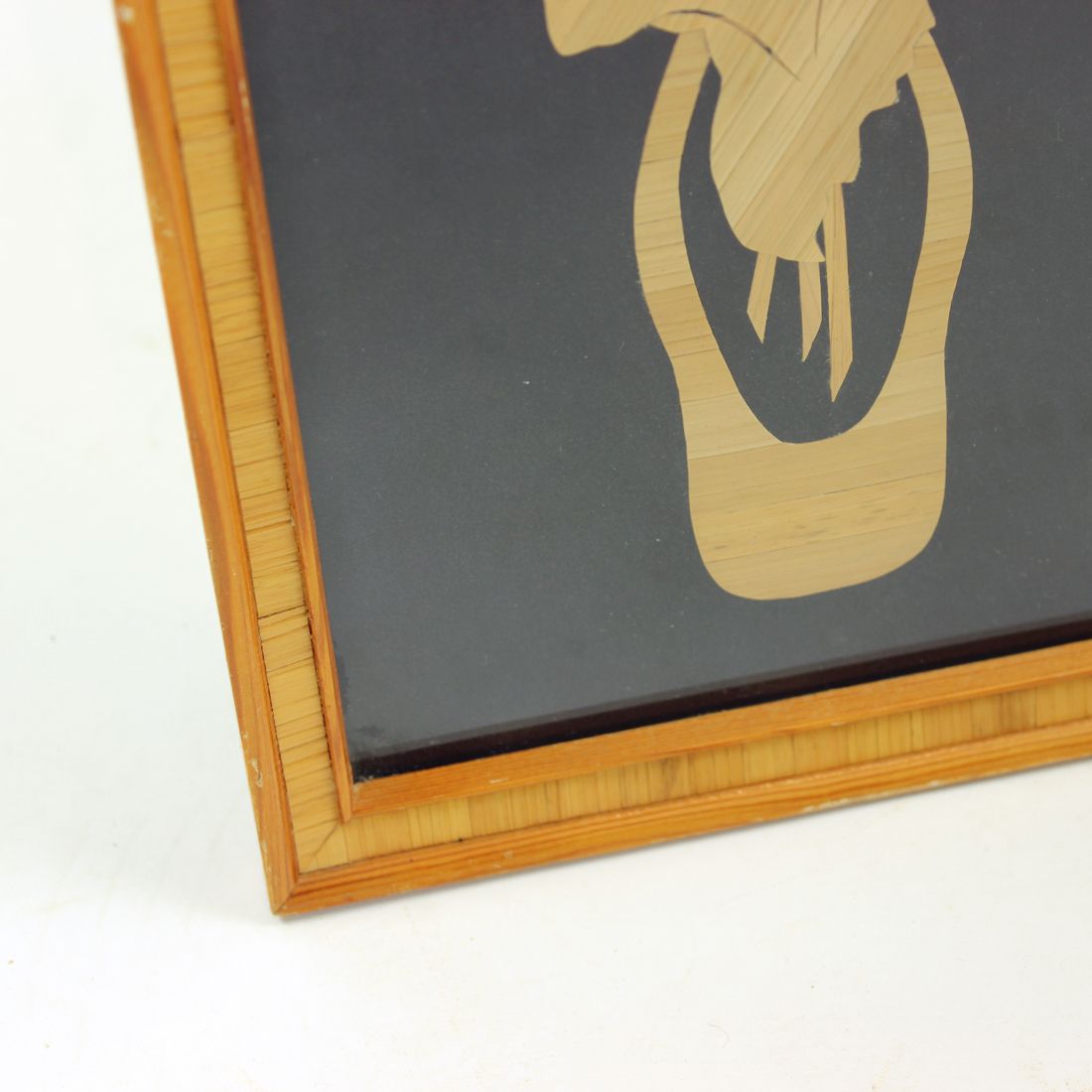 Mid Century Wall Art Piece In Straw, Czechoslovakia 1960s photo 220.0