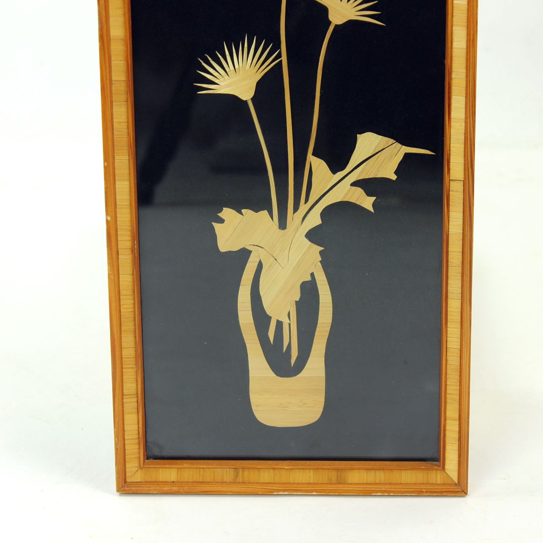 Mid Century Wall Art Piece In Straw, Czechoslovakia 1960s photo buy
