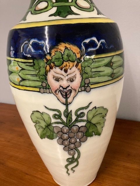 Antique Art Nouveau Majolica Vase Pasquali Umbertide 1910 Taste photo furniture