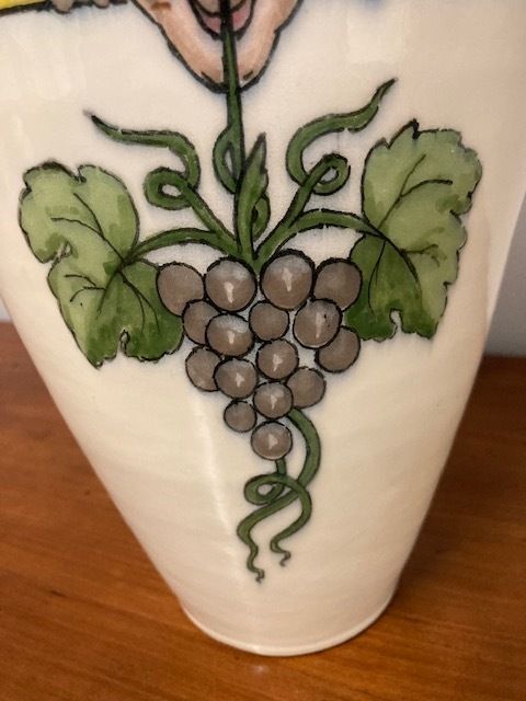 Antique Art Nouveau Majolica Vase Pasquali Umbertide 1910 Taste photo for sale