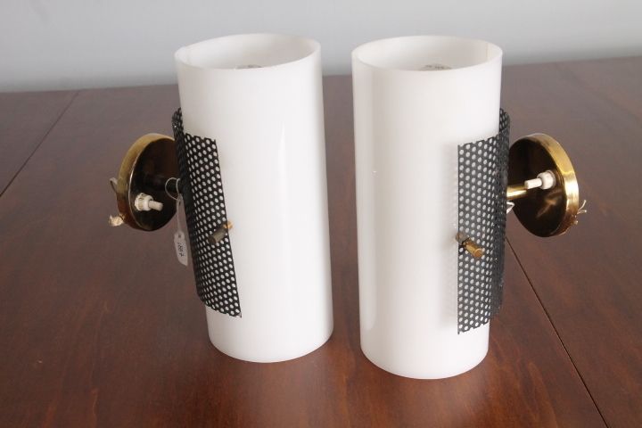 Pair Of Modern Stilnovo Wall Lights From The 50s. Vintage With A Beautiful Double Light Beam Design !!