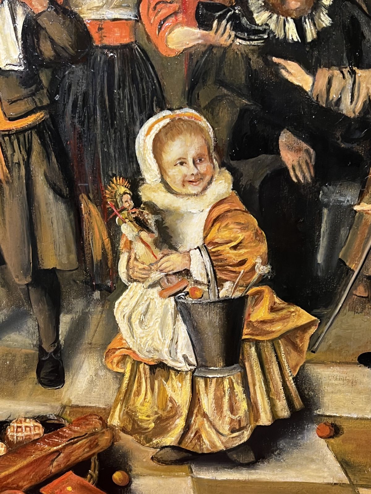 20th Century Tudor Interior Scene Titled 'The Feast Of St Nicholas' By Artist Joan Maxwell photo Art