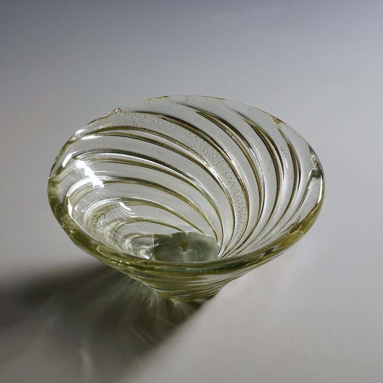 Venini Art Glass Bowl ''Diamante'' By Paolo Venini, Murano 1930s photo Home Decor