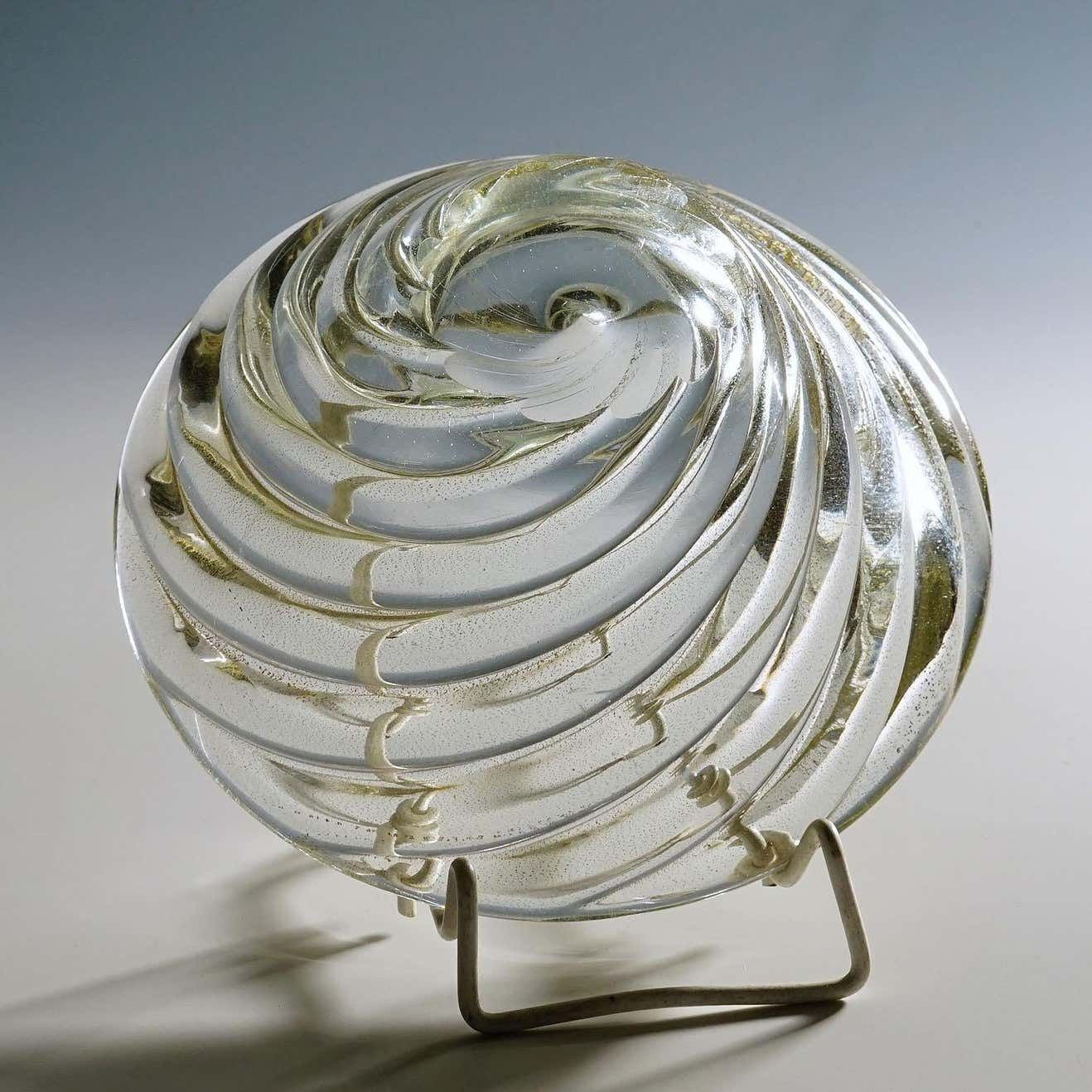 Venini Art Glass Bowl ''Diamante'' By Paolo Venini, Murano 1930s photo vinterior