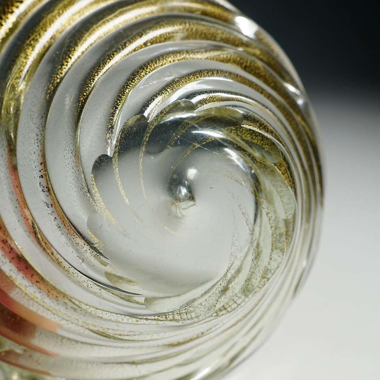 Venini Art Glass Bowl ''Diamante'' By Paolo Venini, Murano 1930s photo vintage