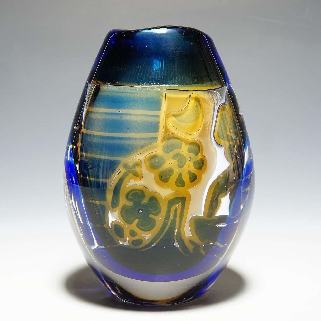 Ariel ''Gondoliere'' Vase By Edvin Oehrstroem For Orrefors, Sweden 1962 photo vinterior